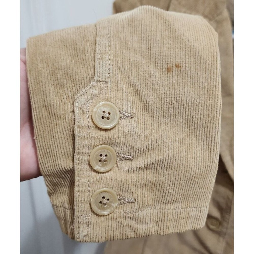 St. John's Bay Womens Corduroy 3-Button Blazer Jacket Pocket Cotton Stretch Sz S - Picture 6 of 11